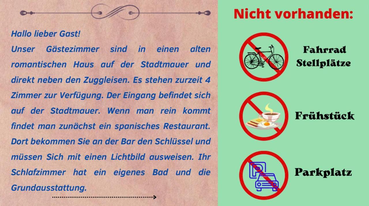 Hotelzimmer Im Alten Reihenhaus Auf Der Stadtmauer Bacharach Exteriör bild